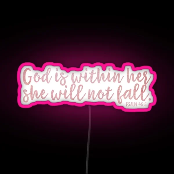 Christian Quote Watercolor RGB Neon Sign