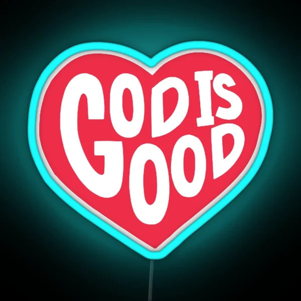 Christian Religion Quote Typography RGB Neon Sign