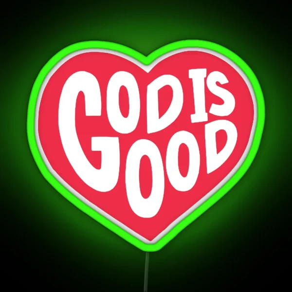 Christian Religion Quote Typography RGB Neon Sign