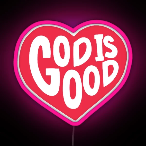 Christian Religion Quote Typography RGB Neon Sign