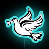 RGB neon lighted Christian symbol decoration for modern home spaces