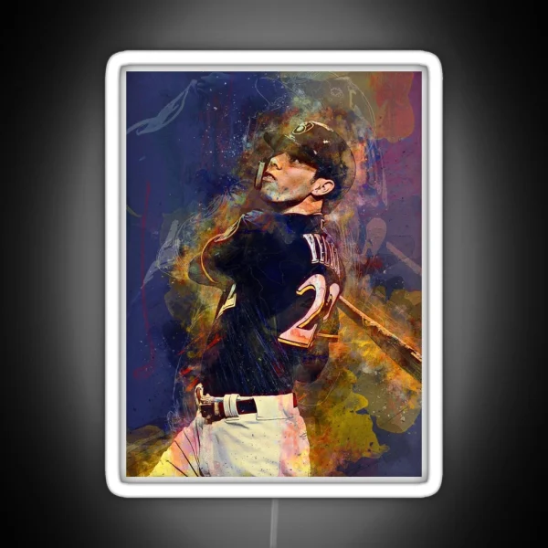 Christian Yelich Brewers Mixed Media RGB Neon Sign