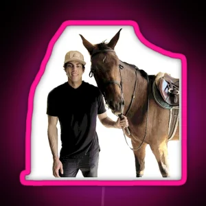 Christian Yelich With Horse RGB Neon Sign