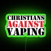 Anti-Vaping Activist's Passionate Protest Sign with Bright Colorful Neon Letters