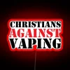 Anti-Vaping Christian Neon Sign Opposing Tobacco Use in Faith Communities