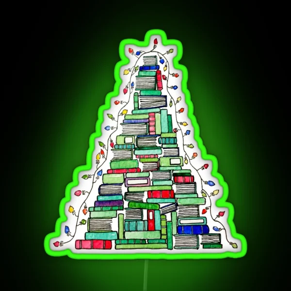 Christmas Book Tree 2017 RGB Neon Sign