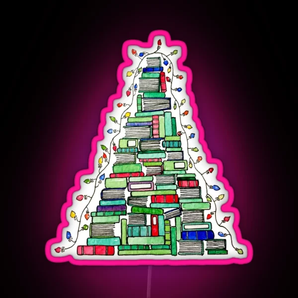 Christmas Book Tree 2017 RGB Neon Sign