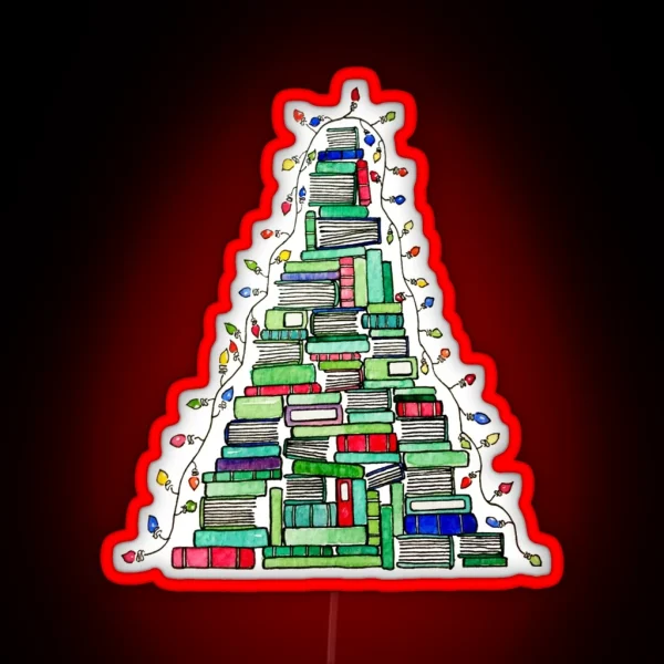 Christmas Book Tree 2017 RGB Neon Sign