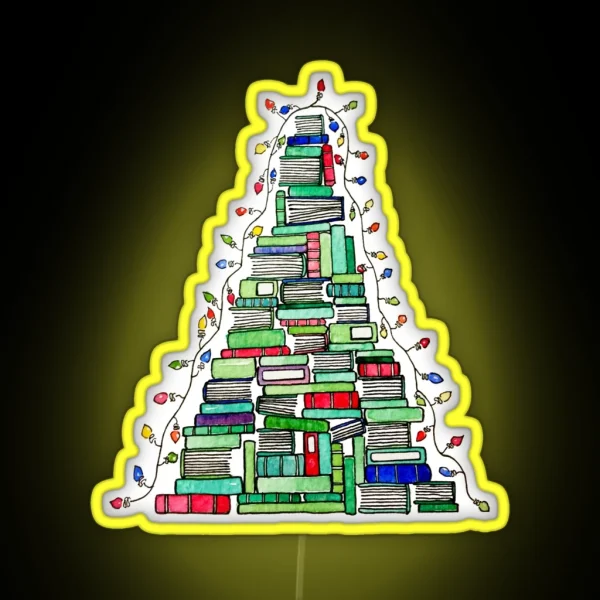 Christmas Book Tree 2017 RGB Neon Sign