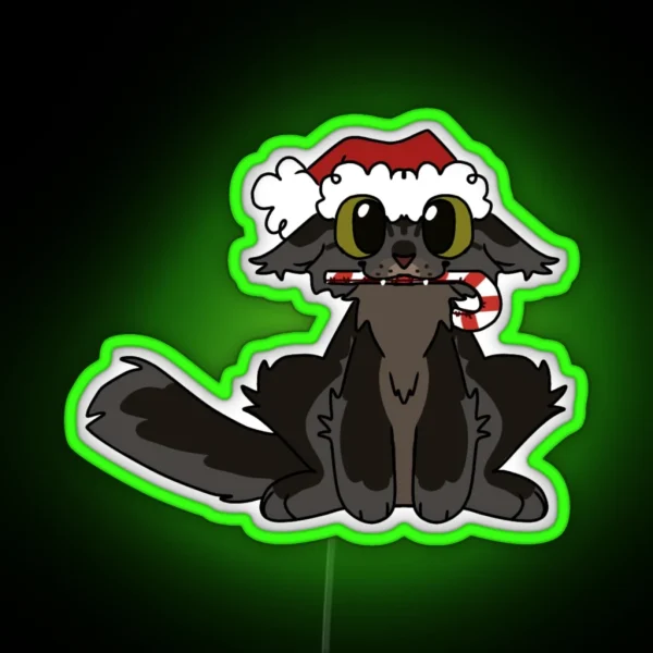 Christmas Kitty RGB Neon Sign