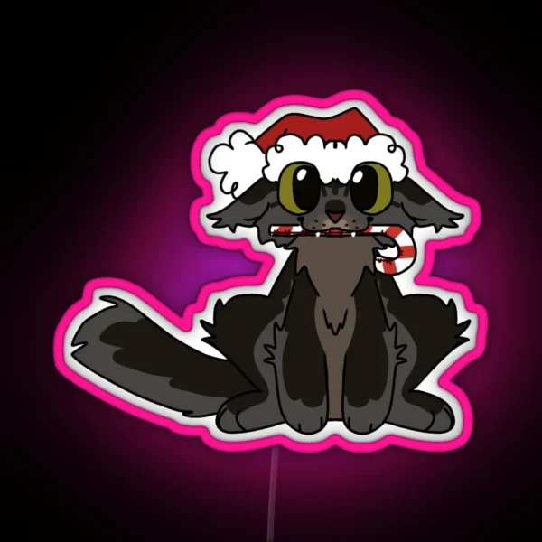 Christmas Kitty RGB Neon Sign