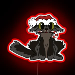 Christmas Kitty RGB Neon Sign