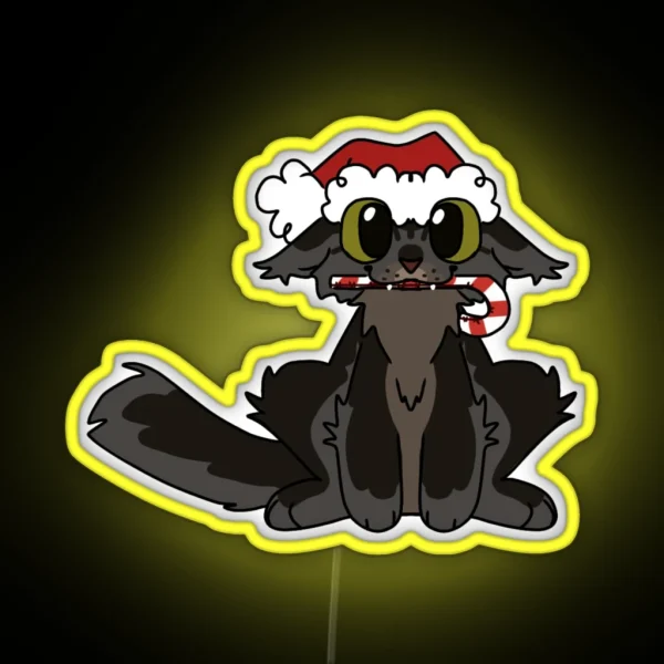 Christmas Kitty RGB Neon Sign