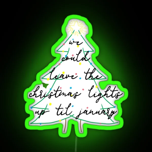 Christmas Lights 3 RGB Neon Sign