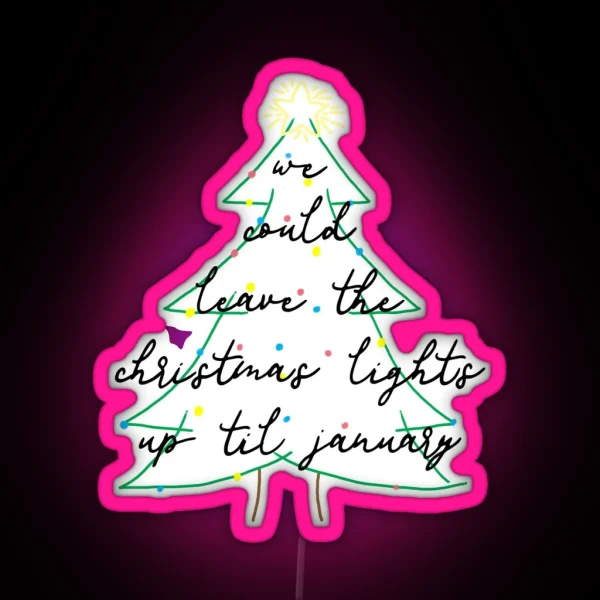 Christmas Lights 3 RGB Neon Sign