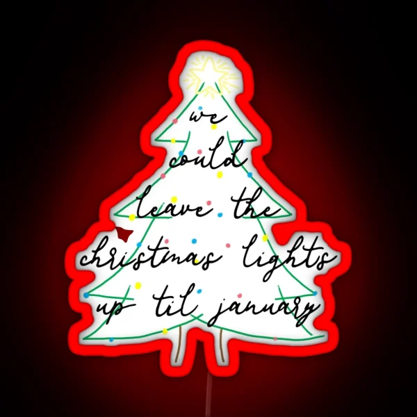 Christmas Lights 3 RGB Neon Sign