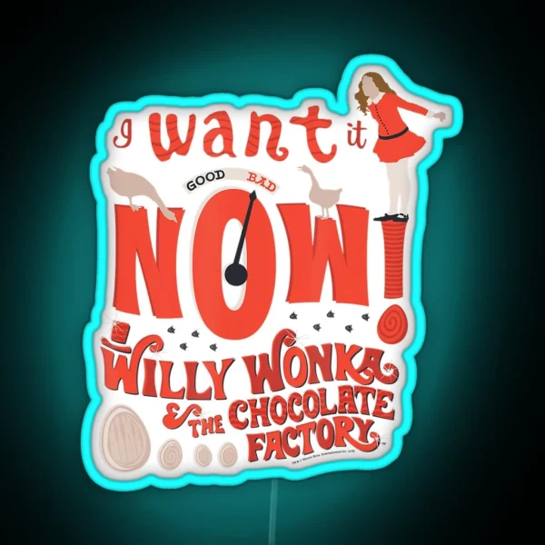 Christmas Movie Quote I Want It Now RGB Neon Sign
