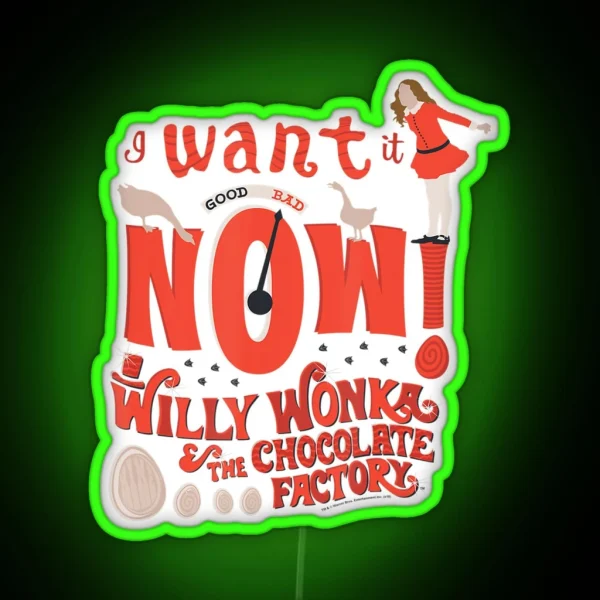 Christmas Movie Quote I Want It Now RGB Neon Sign
