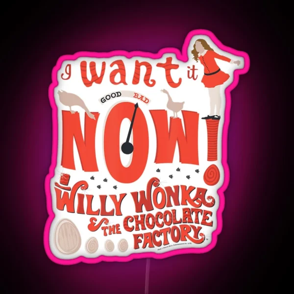 Christmas Movie Quote I Want It Now RGB Neon Sign