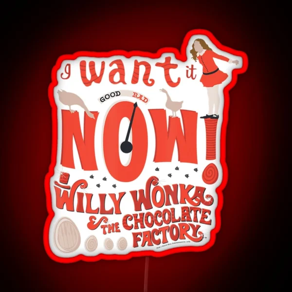 Christmas Movie Quote I Want It Now RGB Neon Sign