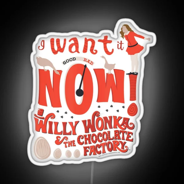 Christmas Movie Quote I Want It Now RGB Neon Sign