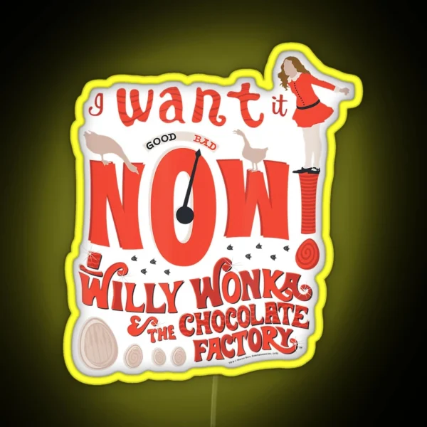 Christmas Movie Quote I Want It Now RGB Neon Sign