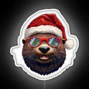 Christmas Otter RGB Neon Sign