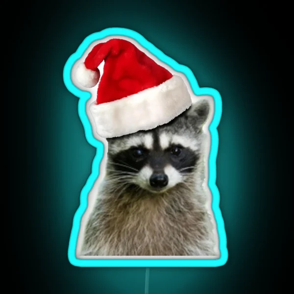 Christmas Raccoon RGB Neon Sign