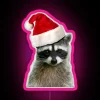 Brighten up your holiday decor with this raccoon neon sign