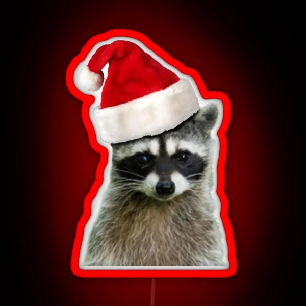 Christmas Raccoon RGB Neon Sign