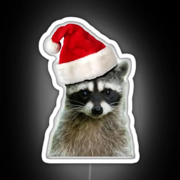 Christmas Raccoon RGB Neon Sign