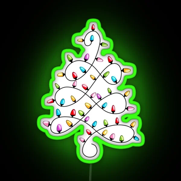 Christmas Tree Lights RGB Neon Sign