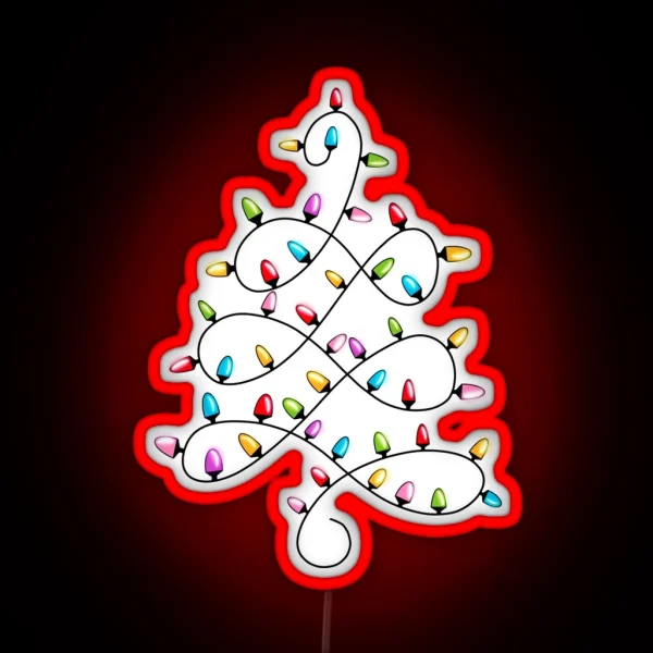 Christmas Tree Lights RGB Neon Sign