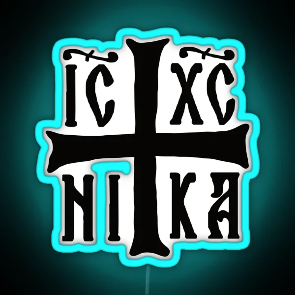 Christogram IC XC NIKA Jesus Christ Is Orthodox Winner RGB Neon Sign