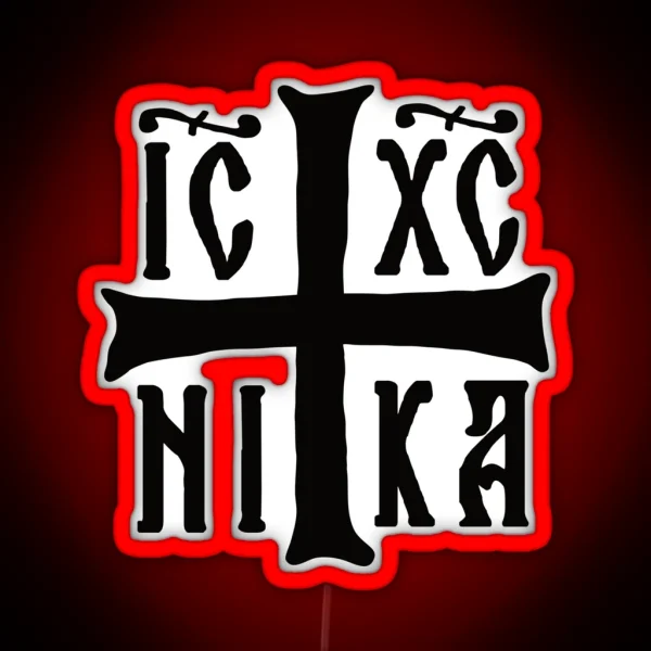 Christogram IC XC NIKA Jesus Christ Is Orthodox Winner RGB Neon Sign