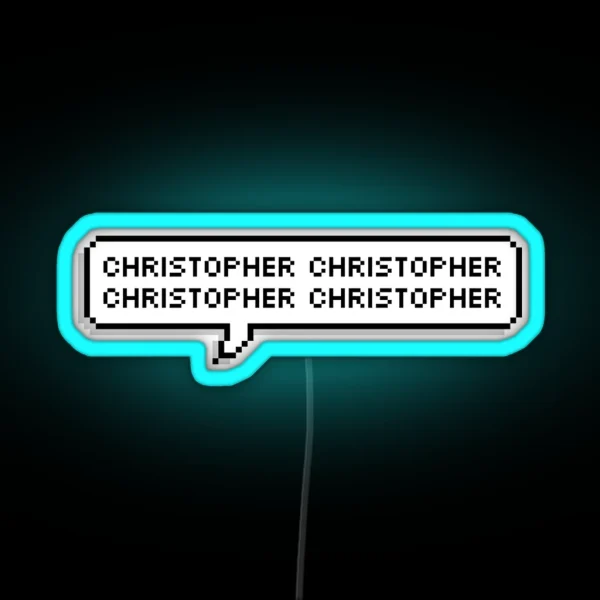 Christopher Christopher Christopher Christopher RGB Neon Sign