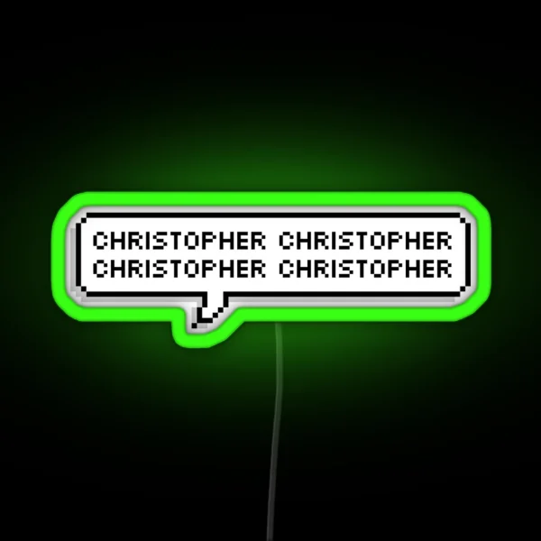 Christopher Christopher Christopher Christopher RGB Neon Sign