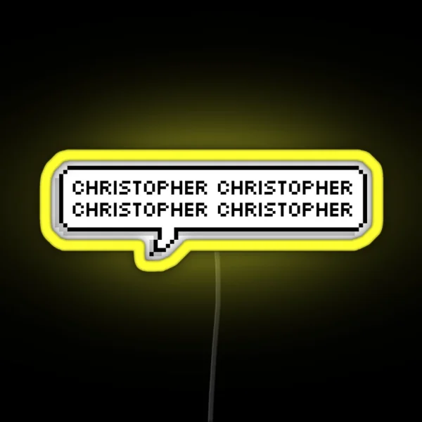 Christopher Christopher Christopher Christopher RGB Neon Sign