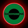 Tyler The Creator's iconic Chromakopia album art in vibrant RGB glow.