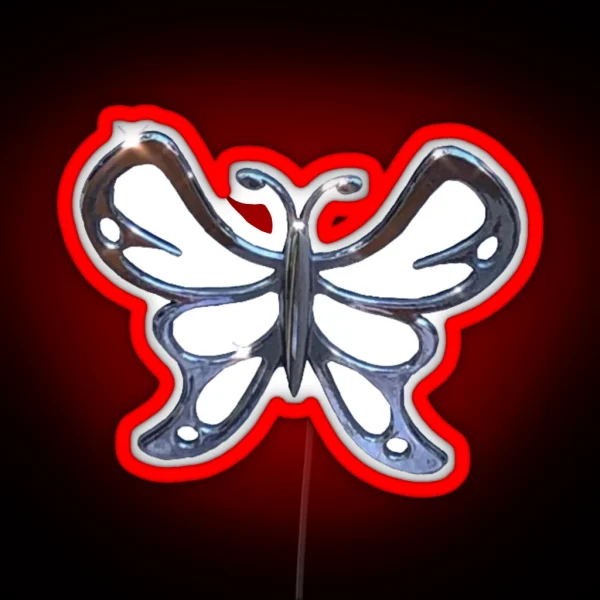 Chrome Butterfly RGB Neon Sign