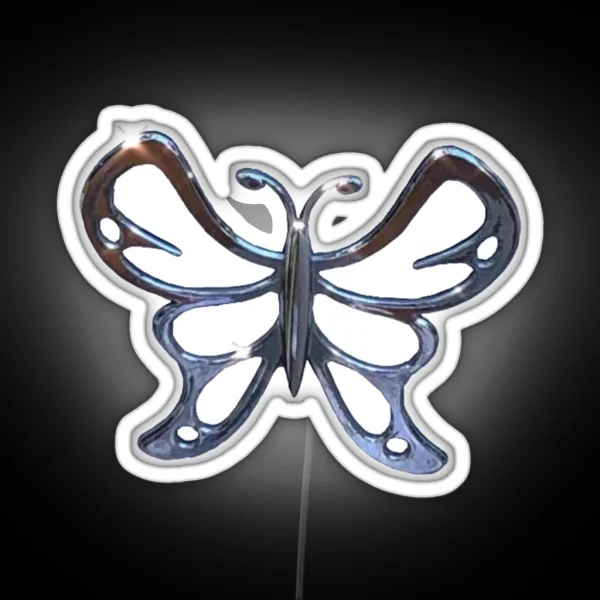 Chrome Butterfly RGB Neon Sign