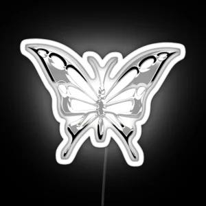 Chrome Butterfly RGB Neon Sign