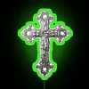 Modern Chic Chrome Crossback Neon Sign with RGB Color Changing Lighting