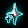 Vibrant Chrome Stars RGB Neon Sign for Modern Home Decorations