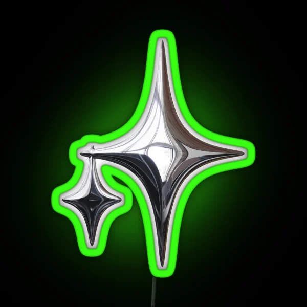 Chrome Stars RGB Neon Sign