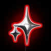 Eye-catching Chrome Stars RGB Neon Sign with Modern Decor Appeal