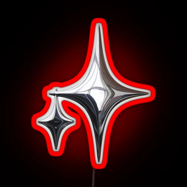 Chrome Stars RGB Neon Sign