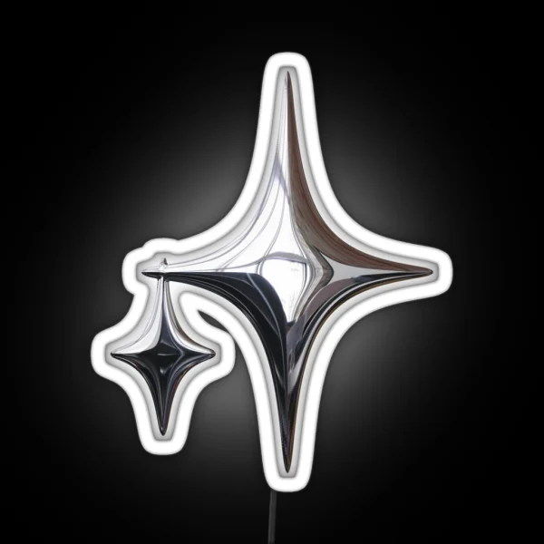 Chrome Stars RGB Neon Sign