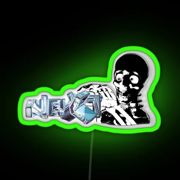 Chrome Y2k Aesthetic Skeleton RGB Neon Sign