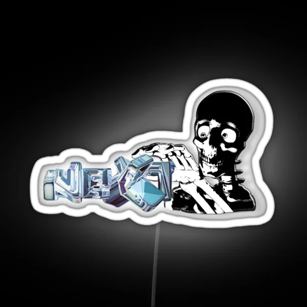 Chrome Y2k Aesthetic Skeleton RGB Neon Sign